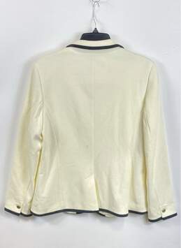 Talbots Womens Ivory Pockets Long Sleeve Single Breasted Blazer Jacket Size 12 alternative image