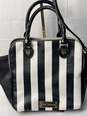 Black and White Striped Betsey Johnson Cross Body Bag image number 3
