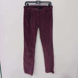 Calvin Klein Women's Plum Corduroy Straight Jeans Size 4