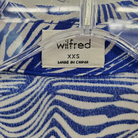 Wilfred Blue & White Patterned Belted Mini Dress WM Size XXS image number 3