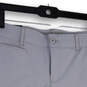 NWT Womens Gray Flat Front Pockets Stretch Regular Fit Chino Shorts Size 8 image number 3