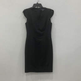 Womens Black Short Cap Sleeve Lolo Stretch Sheath Dress Size 8 alternative image