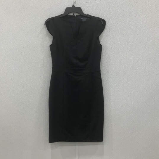 Womens Black Short Cap Sleeve Lolo Stretch Sheath Dress Size 8 image number 2