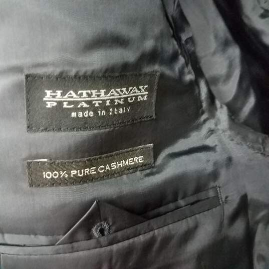 Black Hathaway Platinum Men's Cashmere Coat SZ-Approx. Med image number 5
