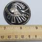 Sterling Silver Aztec Warrior Round Pendant Brooch 13.0g image number 6