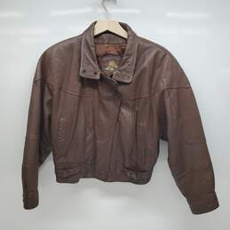 Vintage Wilsons Adventure Bound Originals Brown Leather Bomber Jacket Men's M