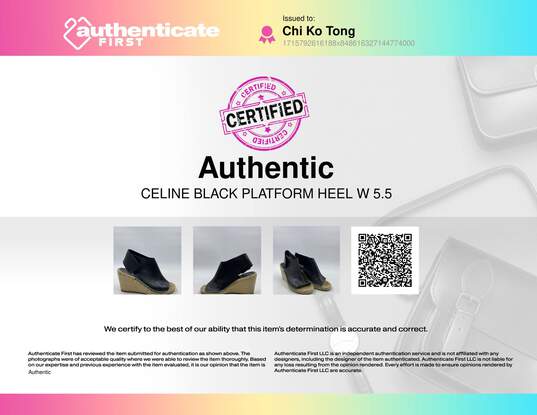 Authentic Celine Black Mule Heel W 4.5 image number 8