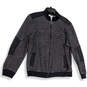 Mens Gray Black Fleece Mock Neck Pockets Long Sleeve Full-Zip Jacket Sz XL image number 1