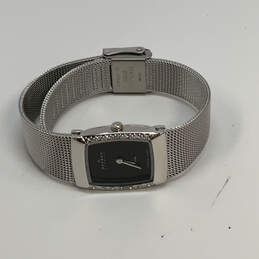 Designer Skagen Silver-Tone Stainless Steel Black Dial Analog Wristwatch alternative image
