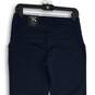 NWT Womens Navy Blue Flat Front Elastic Waist Bootcut Leg Ankle Pants Size Small image number 4