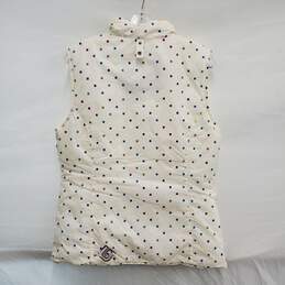 Burton's WM's Off White Confetti Polka Dot Puffer Vest Size L alternative image