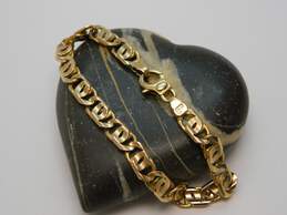 14K Gold Chunky Fancy Scroll Chain Bracelet 22.2g alternative image