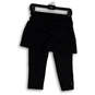 Womens Black Elastic Waist Stretch Pull-On Skirt Capri Leggings Size Small image number 1