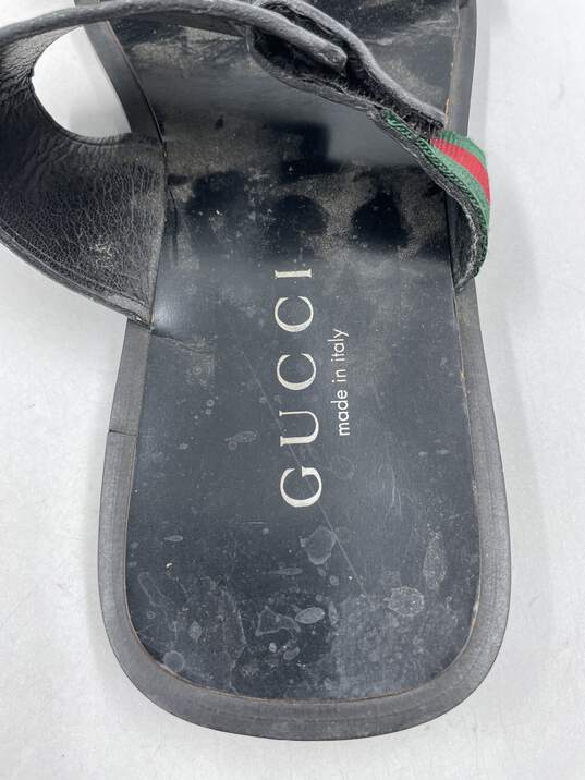 Authentic Gucci Black Leather Sandals M 10.5D image number 8