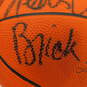 1991-92 Milwaukee Bucks Signed Basketball HOF Malone Ellis Robertson Humphries+ image number 3