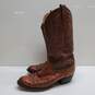 Tony Lama Western Cowboy Brown Leather Mens 7.5D image number 1