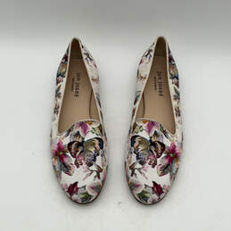 Womens Multicolor Floral Print Fashionable Slip-On Loafer Shoes Size 8