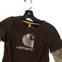 Boys Brown Long Sleeve Round Neck Casual Pullover T Shirt Size 7 image number 3
