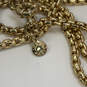 Designer J. Crew Gold-Tone Lariat Style Tassel Rope Link Chain Necklace image number 3