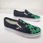 Vans Green Black Classic Slip On Shoes Men's Size 12 image number 3
