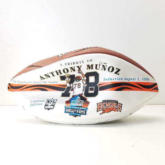 Limited Edition Wilson NFL Hall of Fame Football Signed by Anthony Munoz - Cincinnati Bengals image number 3