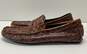Donald J Pliner Vinco 2 Brown Croc Embossed Leather Loafers Shoes Men's Size 9 M image number 1