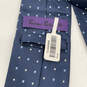 NWT Mens Blue Polka Dot Silk Adjustable Classic Designer Neck Tie One Size image number 5