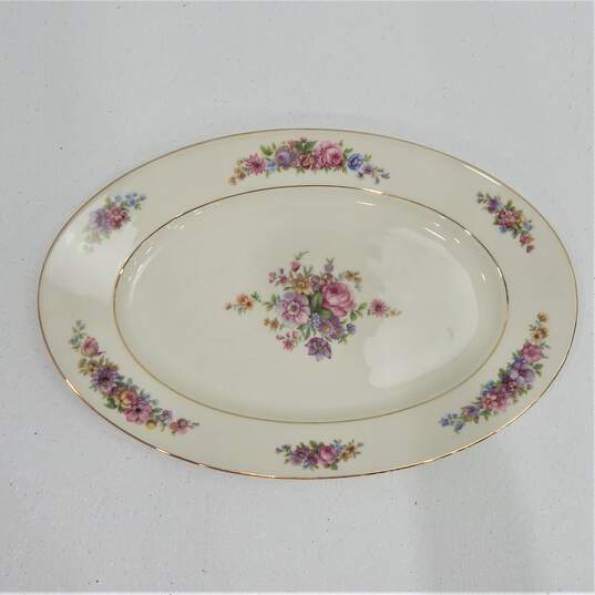 Thomas Ivory Bavaria Floral Gold Trim Set of 3 Footed Cups & Saucers image number 11