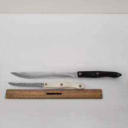 Cutco Kitchen Knives Set w/ 1723 KN Brown Handle & 1721 JI White Handle