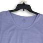 Womens Lavender Round Neck Short Sleeve Activewear Pullover T-Shirt Size XL image number 3