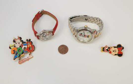 Disney Minnie Mouse Enamel Pins & Quartz Watches image number 2