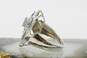 10K White Gold 0.11 CTTW Diamond & Tanzanite Heart Ring 3.8g image number 4
