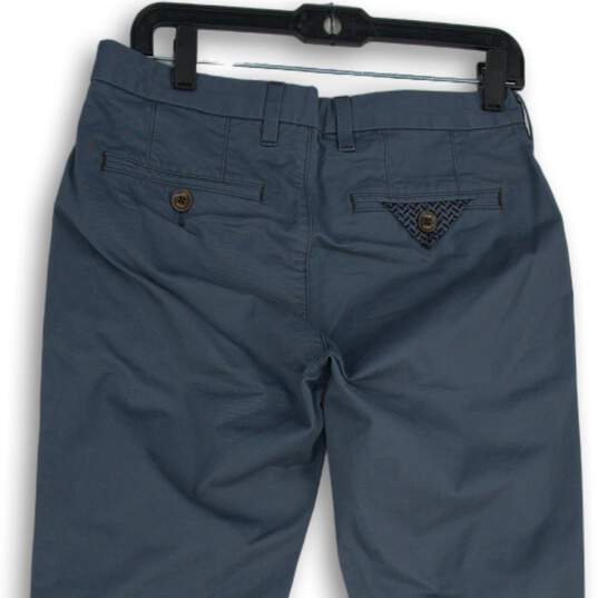 Ted Baker London Mens Blue Flat Front Slash Pocket Ankle Pants Size 30 image number 4