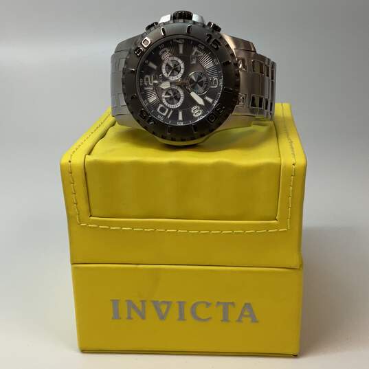 Designer Invicta Pro Diver 17394 Silver-Tone Round Analog Wristwatch w/ Box image number 1