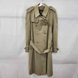 Burberrys England H.A. & E. Smith Bermuda Vintage Khaki Belted Trench Coat Men's Size 52R AUTHENTICATED
