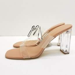 Zara Transparent Heel Sandals Beige 7.5 alternative image