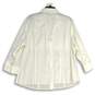 Jones New York Signature Womens White Lace Button Front Blouse Top Size 2X image number 2