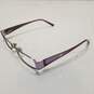 Versace Purple Silver Rectangular Eyeglasses Frame image number 3