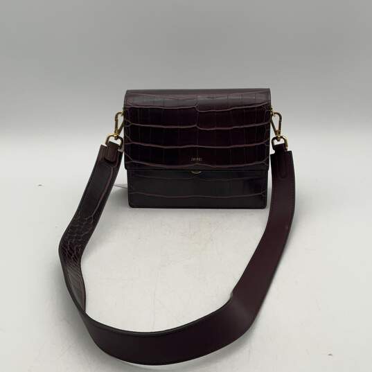 NWT JW PEI Womens Purple Leather Detachable Strap Crossbody Bag Purse image number 2