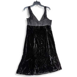 NWT Womens Gray Black Sequin Wrap V-Neck Pullover A-Line Dress Size 12 alternative image