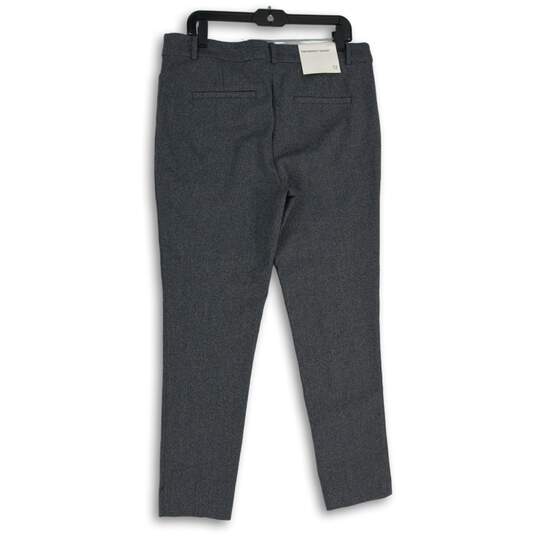 NWT Womens Gray Flat Front Pockets Skinny Leg Dress Pants Size 12 image number 2
