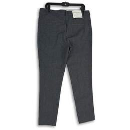 NWT Womens Gray Flat Front Pockets Skinny Leg Dress Pants Size 12 alternative image