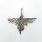 Sterling Silver Textured Bird Brooch 8.2g image number 4