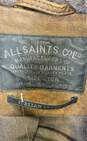 All Saints Women Brown Spitalfields Mures Faux Fur Leather Jacket Sz 10 image number 3