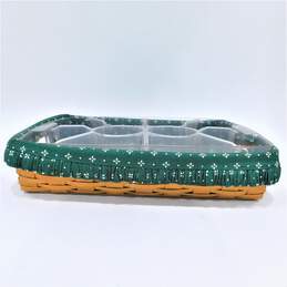 Longaberger Hostess Serving Tray Basket With Plastic Liner 10 Sections alternative image