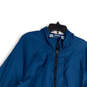 NWT Mens Blue White Mock Neck Long Sleeve Full-Zip Jacket Size X-Large image number 3