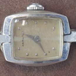 Hamilton 14k White Gold 22 Jewels Vintage Art Deco Automatic Manual Wind Watch