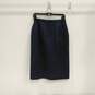 Womens Blue Wool Knee Length Straight And Pencil Skirt Size 8 image number 2