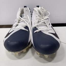 Nike Alpha Menace Men's Blue and White Cleats Size 14.5