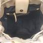 Cole Haan Gray Leather Drawstring Backpack Bag image number 3
